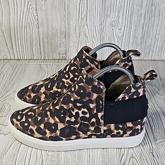 Steve Madden CRUSHIN Animal Print Wedge Ankle Boot Sneakers, Women's 9 - Picture 4 of 13